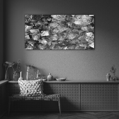 Obraz Szklany Abstrakcyjne kostki w monochromatycznej tonacji