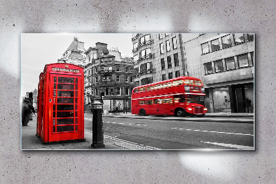 Obraz Szklany Miasto Londyn Autobus