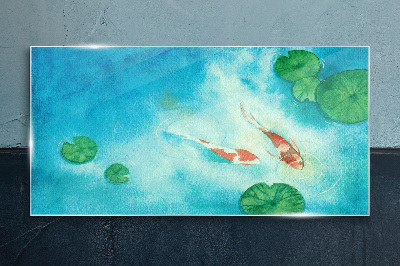 Obraz na Szkle Malarstwo zwierzę ryba Koi