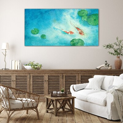 Obraz na Szkle Malarstwo zwierzę ryba Koi