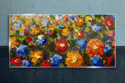 Obraz na Szkle Malarstwo Kwiaty