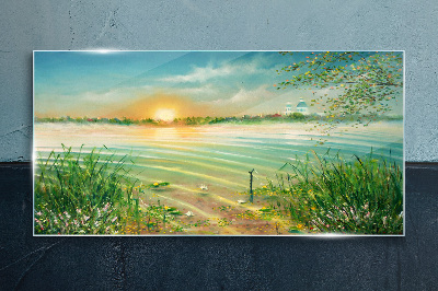 Obraz Szklany malarstwo woda rzeka przyroda