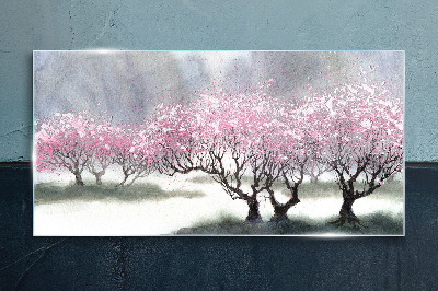 Obraz Szklany Malarstwo drzewa