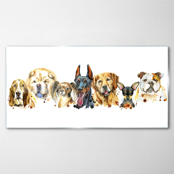 Obraz na Szkle Malarstwo zwierzęta psy