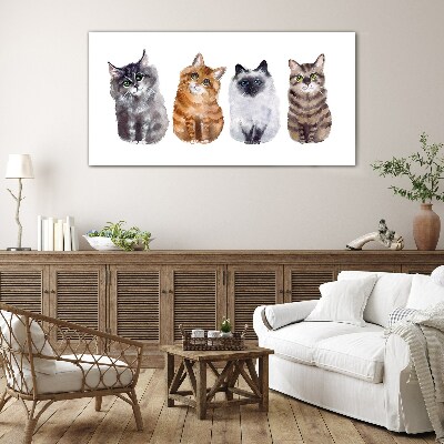 Obraz na Szkle Malarstwo zwierzęta koty
