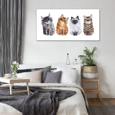 Obraz na Szkle Malarstwo zwierzęta koty