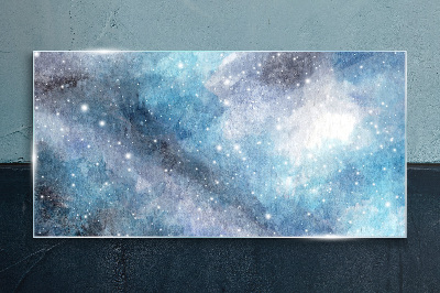 Obraz Szklany noc niebo galaktyka gwiazdy