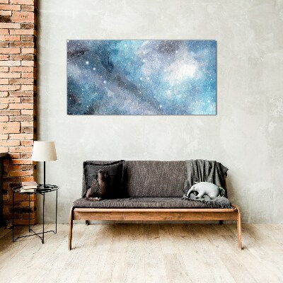 Obraz Szklany noc niebo galaktyka gwiazdy