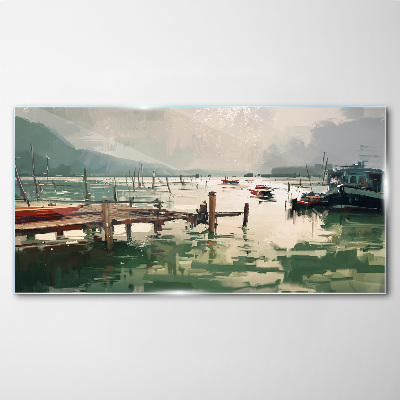 Obraz na Szkle Spokojny port o poranku