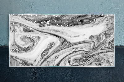 Obraz na Szkle Monochromatyczne wiry z metalicznymi akcentami