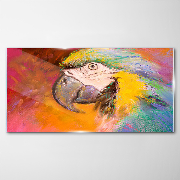Obraz Szklany Abstrakcja Zwierzę Papuga