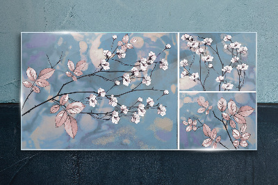 Obraz na Szkle kwiaty gałęzie