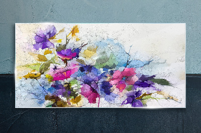Obraz Szklany kwiaty gałąź