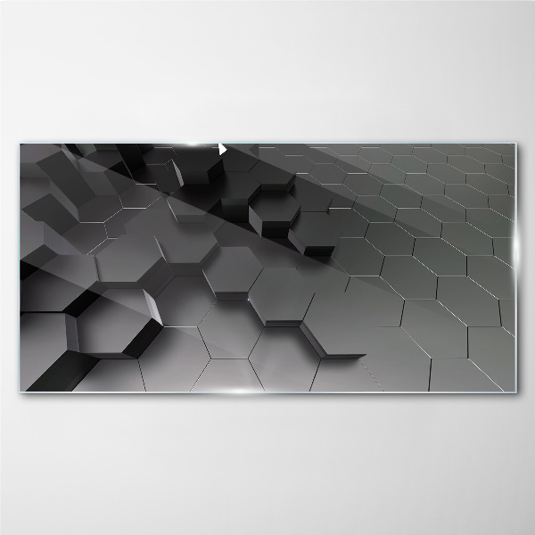 Obraz na Szkle Geometryczne struktury w odcieniach szarości