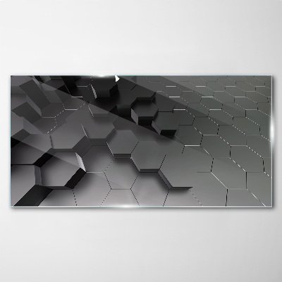 Obraz na Szkle Geometryczne struktury w odcieniach szarości