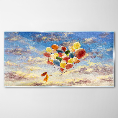 Obraz na Szkle Nowoczesny niebo balony