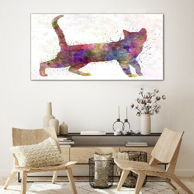 Obraz na Szkle Abstrakcja Zwierzę Kot