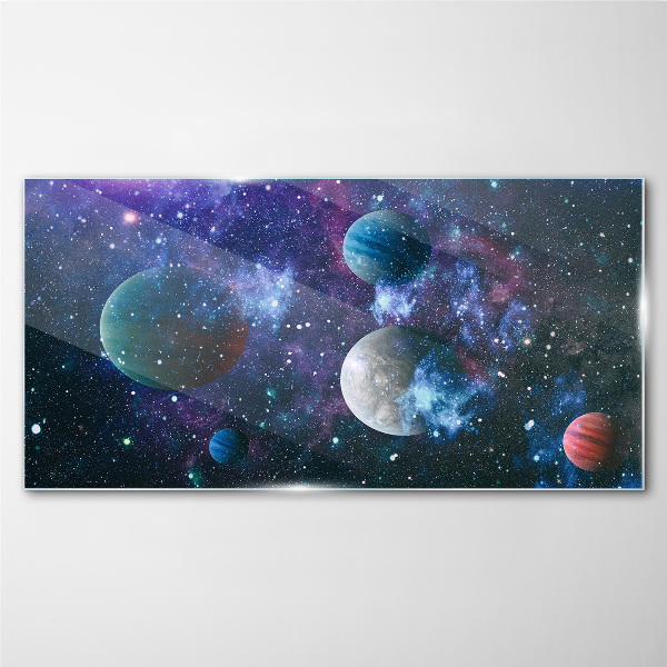 Obraz Szklany Kosmiczny krajobraz planetarny