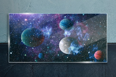Obraz Szklany Kosmiczny krajobraz planetarny