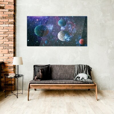 Obraz Szklany Kosmiczny krajobraz planetarny