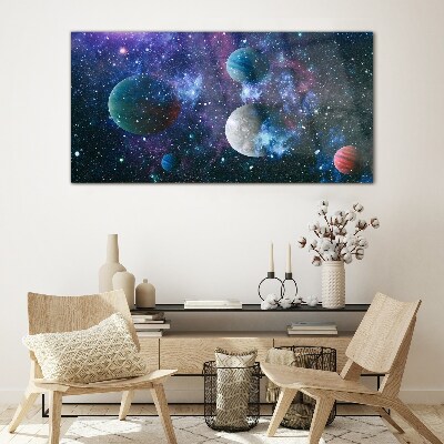 Obraz Szklany Kosmiczny krajobraz planetarny