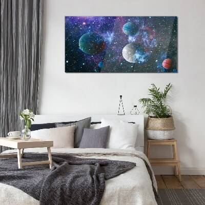 Obraz Szklany Kosmiczny krajobraz planetarny