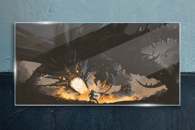 Obraz Szklany fantasy smok potwór