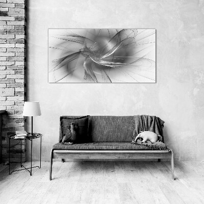 Obraz Szklany Abstrakcyjne wiry w monochromatycznej tonacji