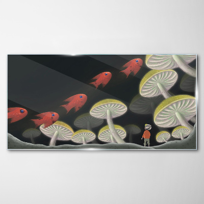 Obraz na Szkle fantasy surrealistyczne ryby