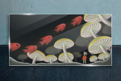 Obraz na Szkle fantasy surrealistyczne ryby