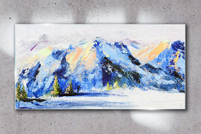 Obraz na Szkle zima śnieg góry przyroda