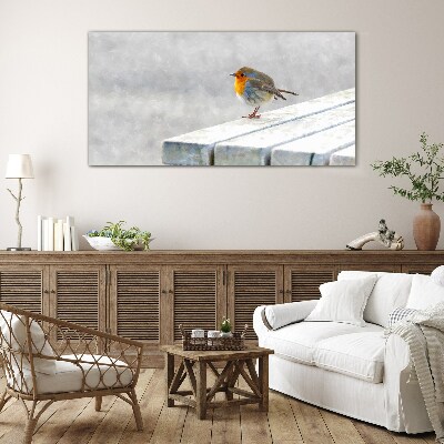 Obraz na Szkle Abstrakcja Zwierzę Ptak Śnieg