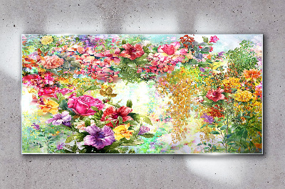 Obraz Szklany Abstrakcja Kwiaty Natura