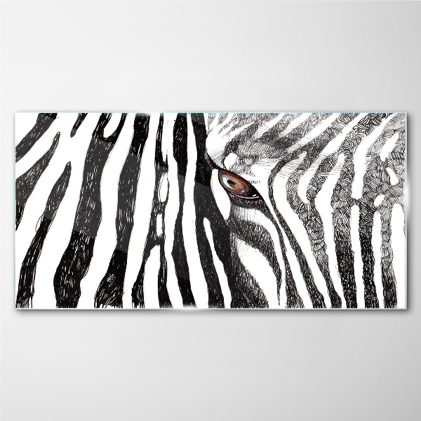 Obraz na Szkle Zebra w monochromatycznym stylu