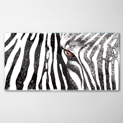 Obraz na Szkle Zebra w monochromatycznym stylu