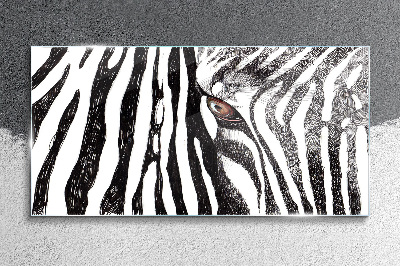 Obraz na Szkle Zebra w monochromatycznym stylu