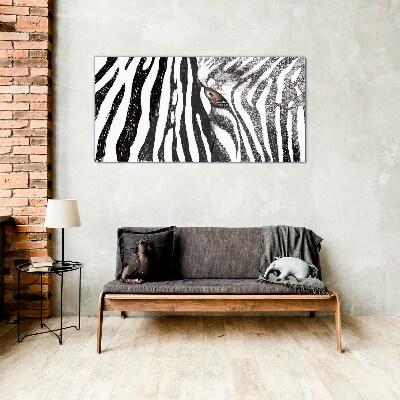 Obraz na Szkle Zebra w monochromatycznym stylu