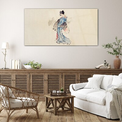 Obraz na Szkle Gejsza w tradycyjnym kimono