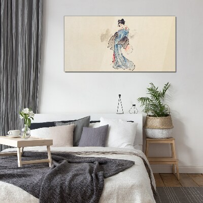Obraz na Szkle Gejsza w tradycyjnym kimono