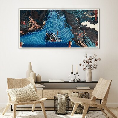 Obraz Szklany Abstrakcja Azja Rzeka