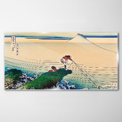 Obraz na Szkle Fishermen by the Shore