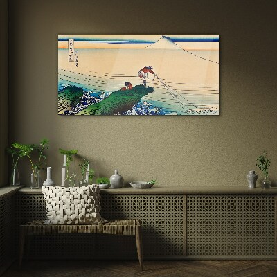 Obraz na Szkle Fishermen by the Shore