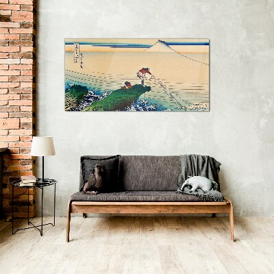 Obraz na Szkle Fishermen by the Shore