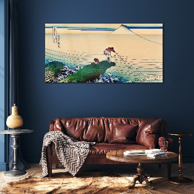 Obraz na Szkle Fishermen by the Shore