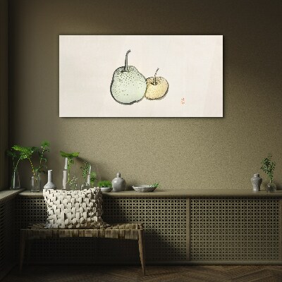 Obraz na Szkle Abstrakcja Owoce Gruszki