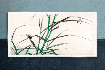 Obraz Szklany Azjatycki gałęzie owady