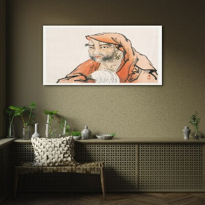 Obraz na Szkle Portret kobiety w tradycyjnym stroju