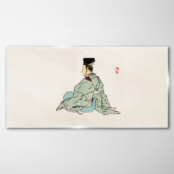 Obraz na Szkle Japońska piękność w tradycyjnym kimono