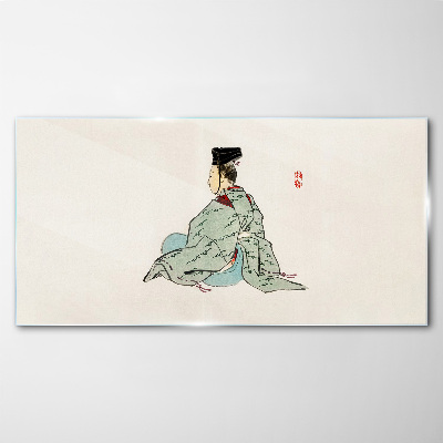 Obraz na Szkle Japońska piękność w tradycyjnym kimono