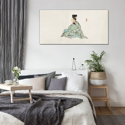 Obraz na Szkle Japońska piękność w tradycyjnym kimono
